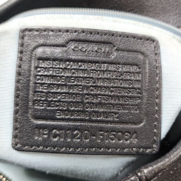 Coach Black Pebble Leather Shoulder Bag - Picture 5 of 10